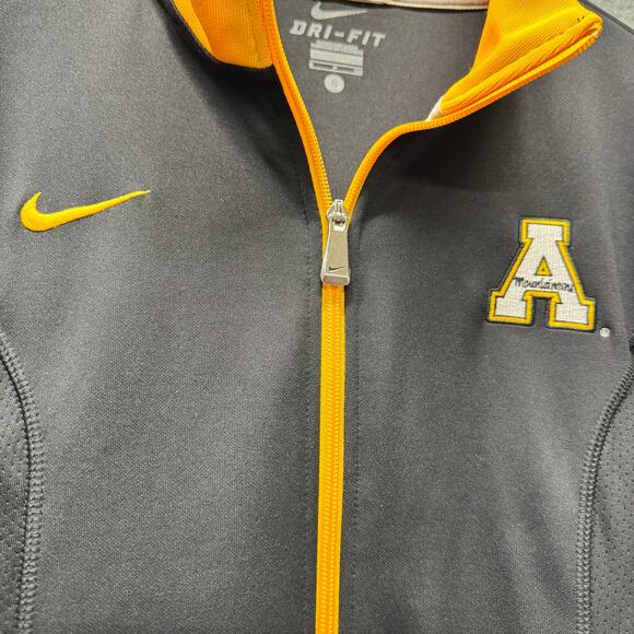 Appalachian State Mountaineers Jacket Mens Small Black Gold Full Zip Nike - Picture 3 of 8
